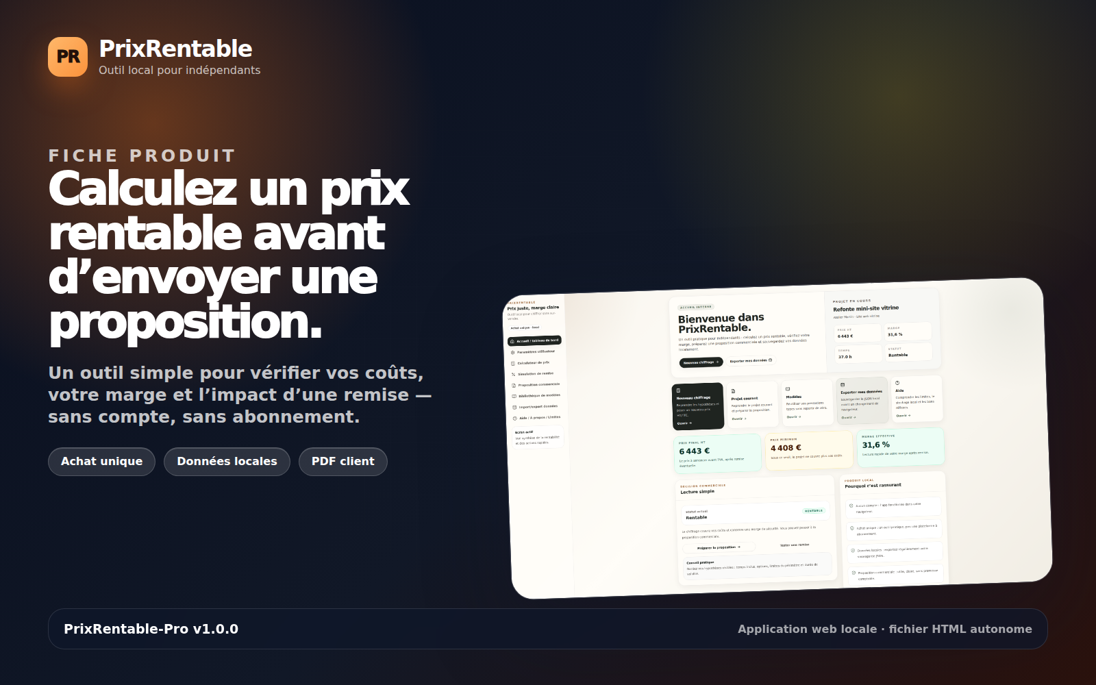 Aperçu du produit PrixRentable